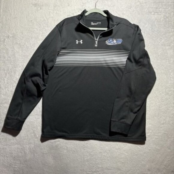Men's Under Armour XL Black Southwest Storm Baseball 3/4 Zip Loose Fit Pullover - Picture 1 of 7